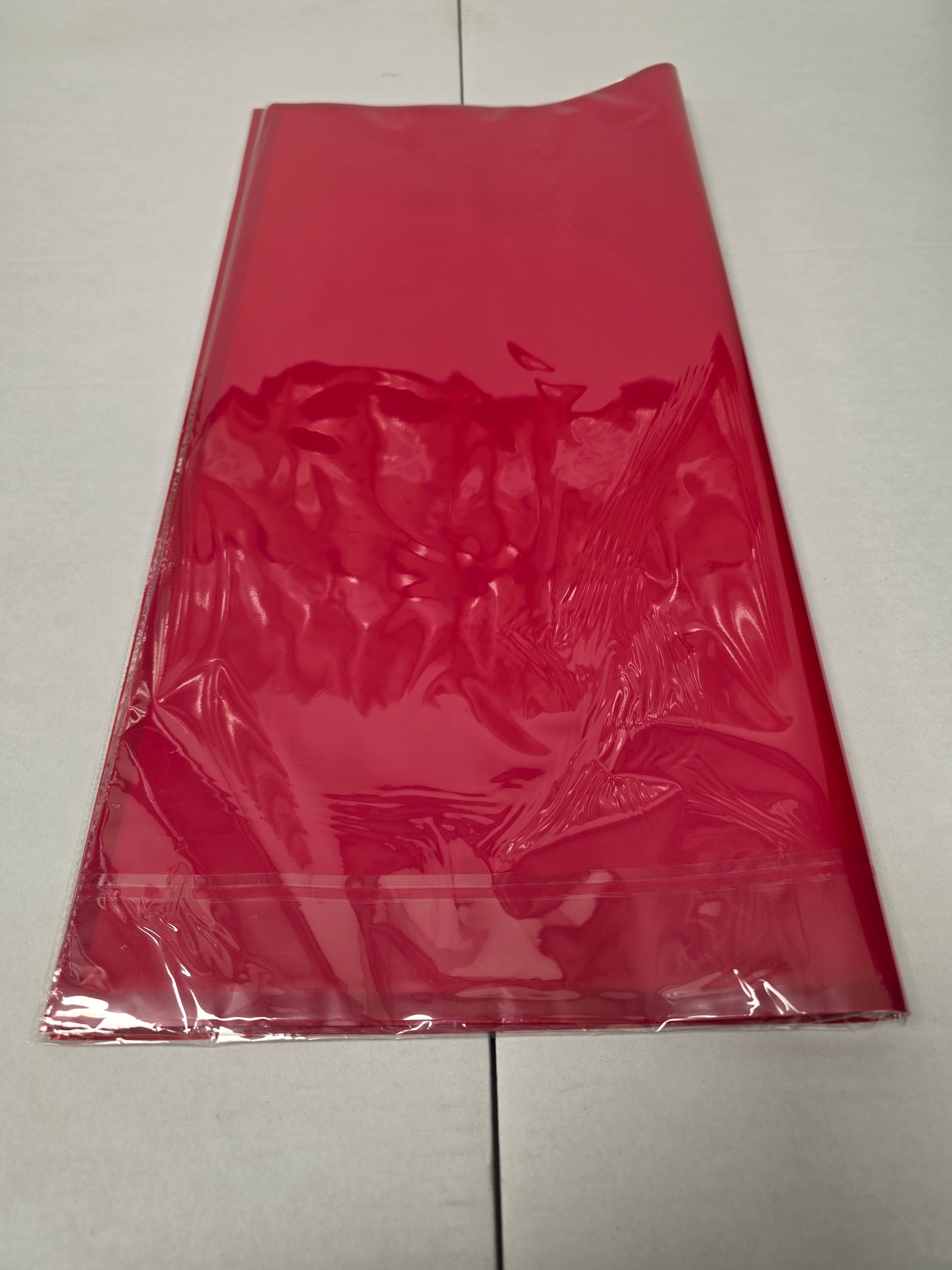 Cello Sheet Frosted Red Red Border