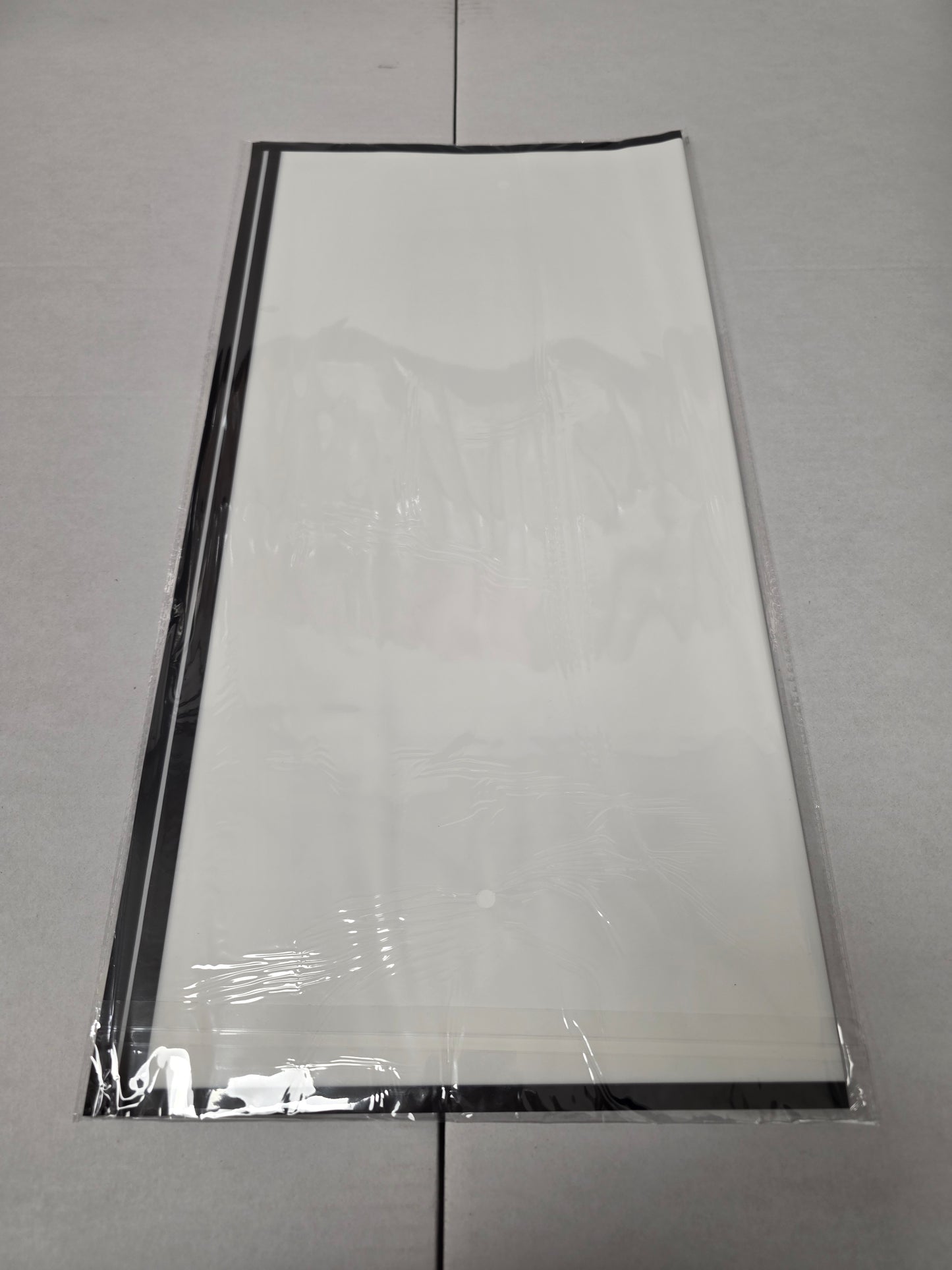 Cello Sheet Frosted White Black Border