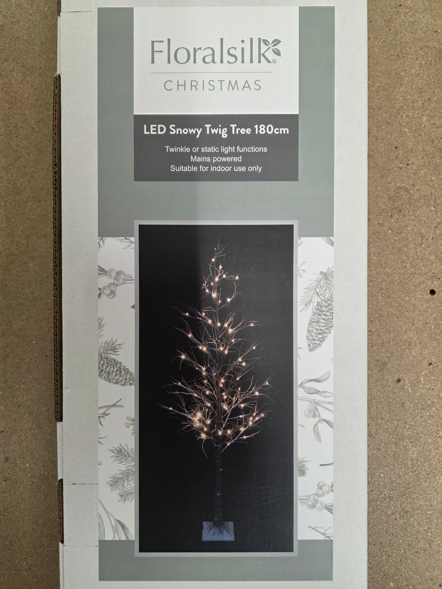 Twinkle Snowtwig Tree 180cm Plug