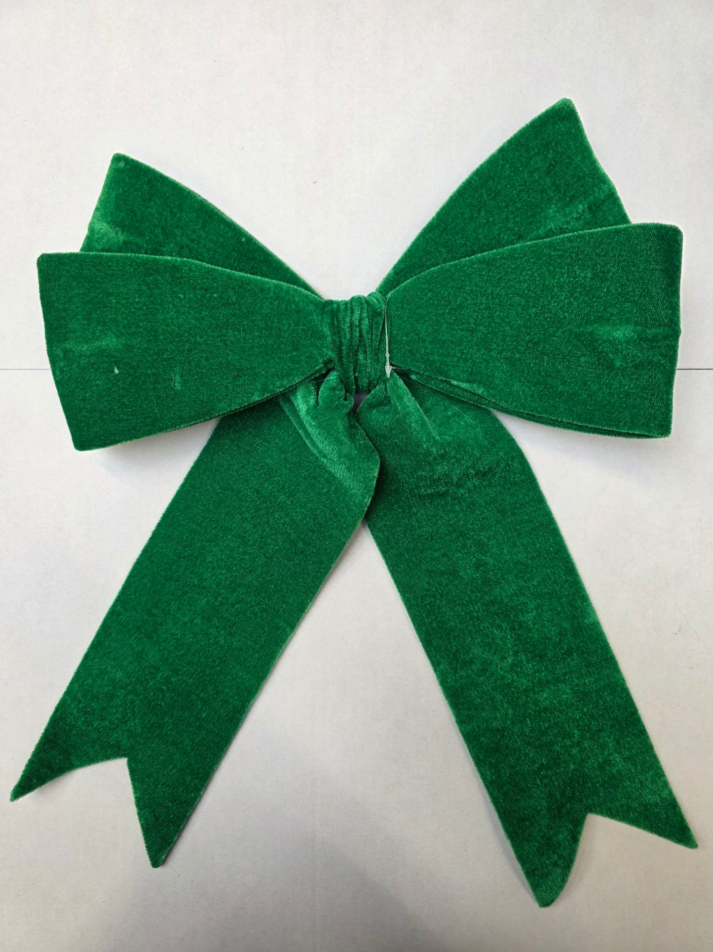 Bow Velvet Wired Green 48cm