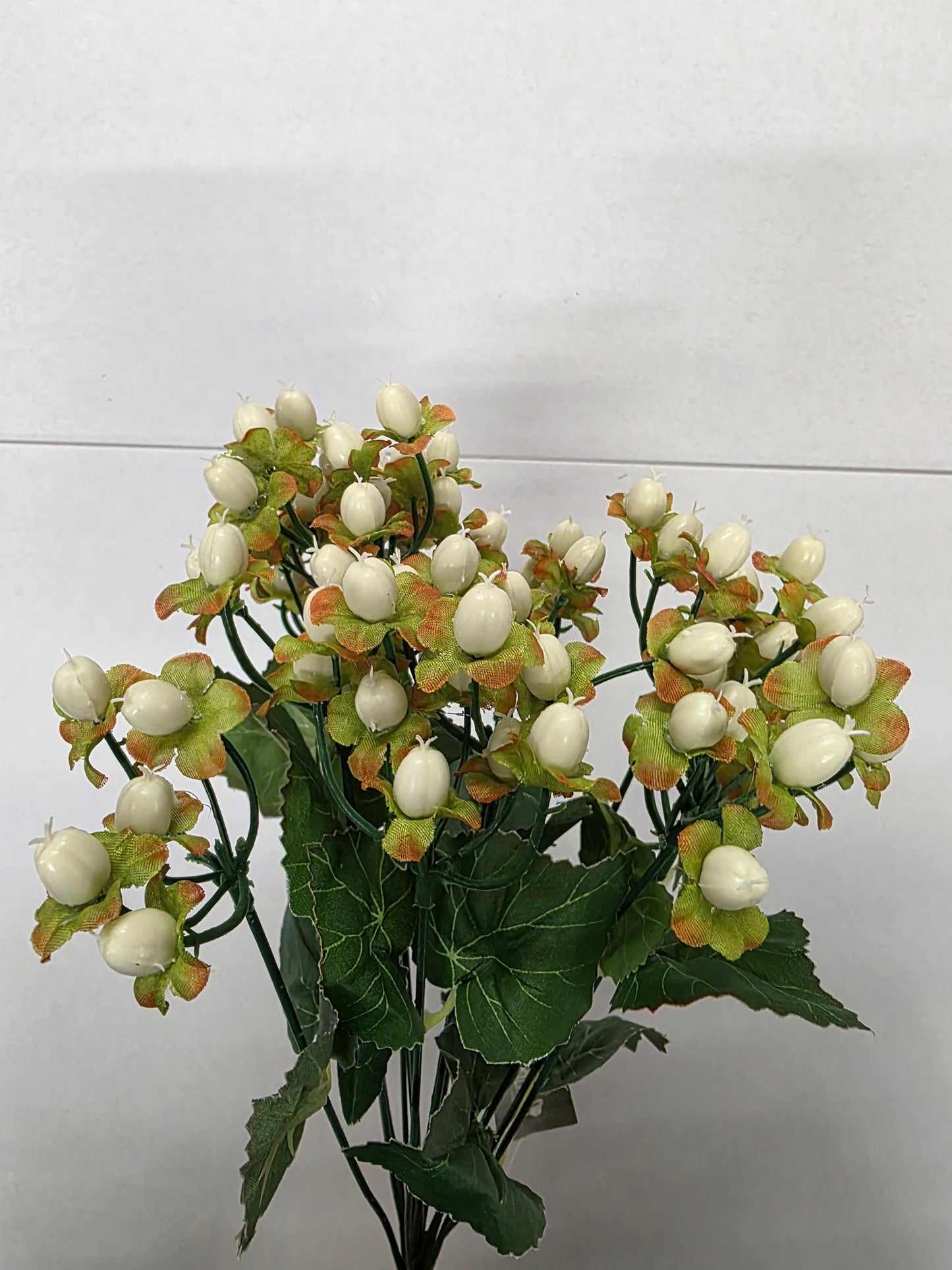 Artificial Hypericum Bush Cream 40cm