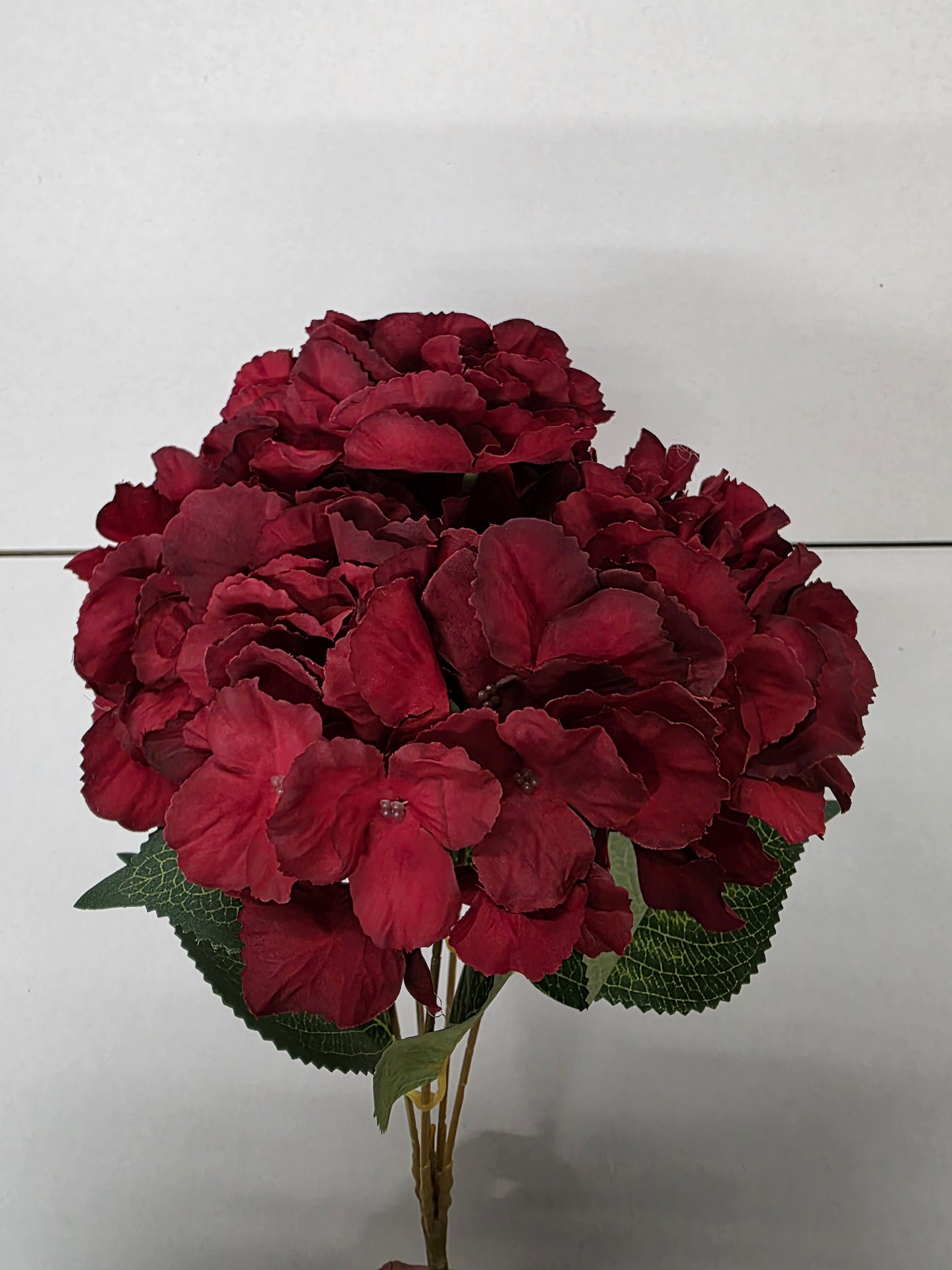 Artificial Hydrangea Bush Red (PACK OF 2)