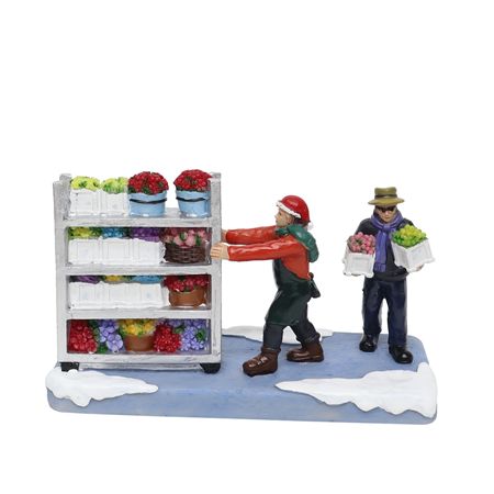 Flower Trolley Polyresin 14cm