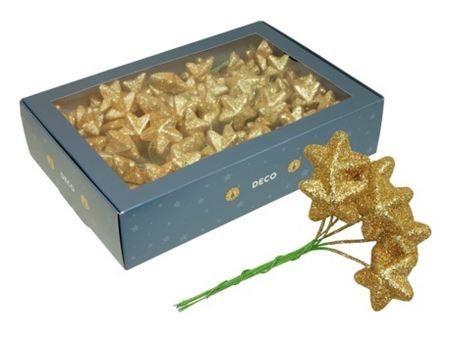 Wired Sparkling Stars Gold18x6 4cm