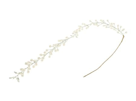 Garland Stem Berry Glitter White 100cm