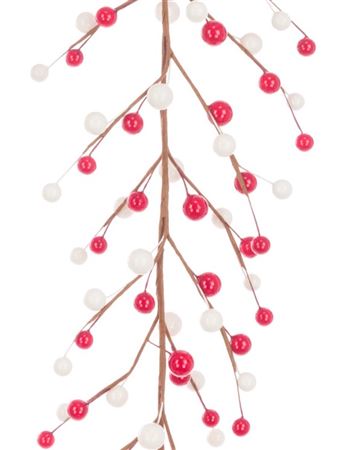 Garland Classic Berry Red & White 150cm