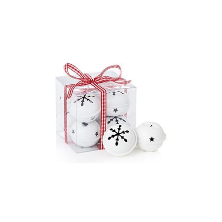 Jingle Bells White 8 Pieces 4cm (PACK OF 2)