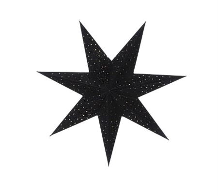 Hanging Paper Star Black 60cm