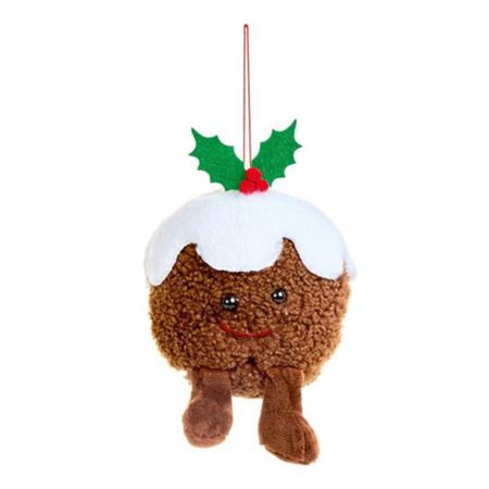 Hanging Plush Christmas Pudding 16cm