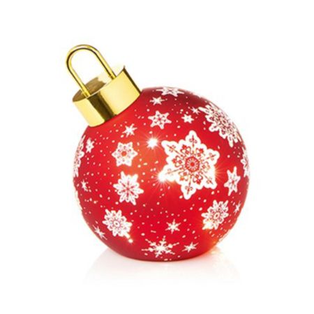 L E D Battery Bauble Table Top Red 20cm