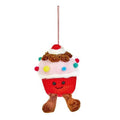 Hanging Plush Christmas Cupcake 15cm