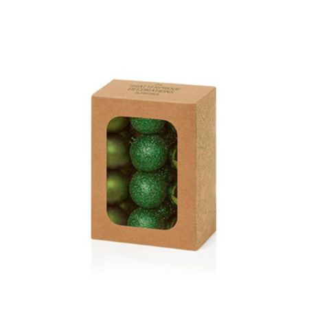 Bauble Multi Finish Dark Green 30mm X24