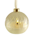 Candle L E D Plastic Bauble Cream 10cm