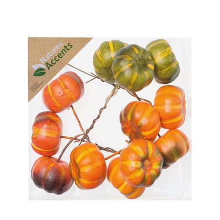 Pumpkins On Wire 4cm X12 Multicolour