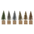 Tree On Wood Base Glitter Assorted 12cm  (PACK OF ANY 3)