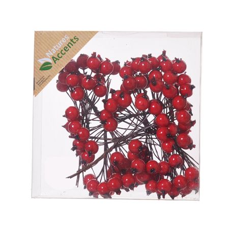 Berries 12mm On Wire X120 Red