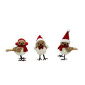 Robin Bird Christmas Assorted 14cm (PACK OF 3)