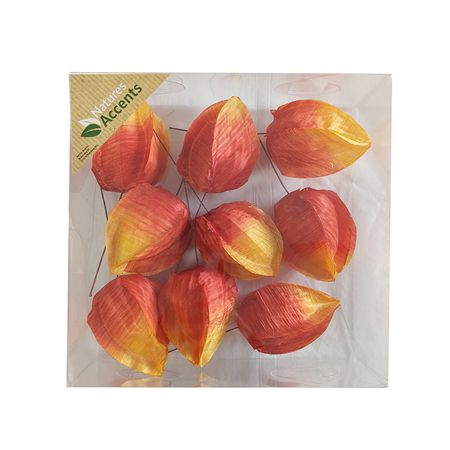 Lantern Fruit On Wire Orange 4cm  (PACK OF 2)