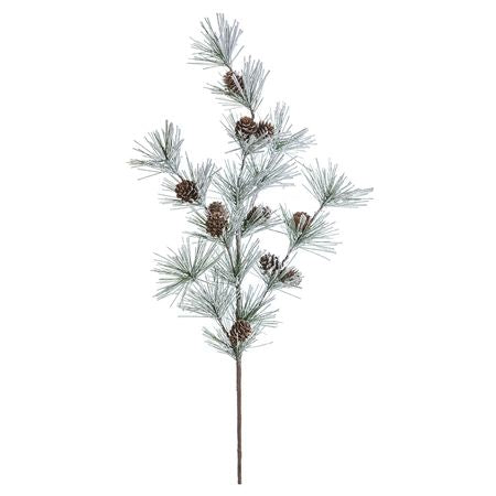 Branch Pinecone Snow 89cm