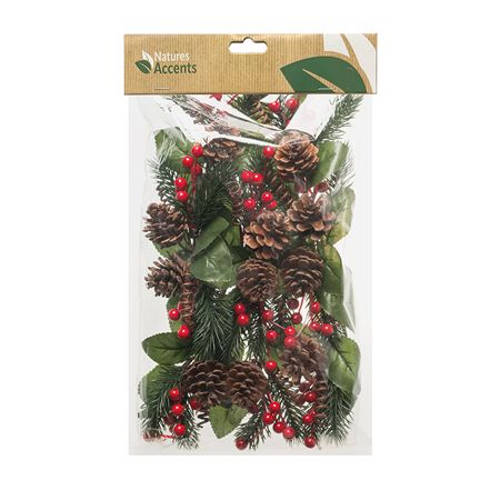 Pick Pinecone Berry Green 18cm X12