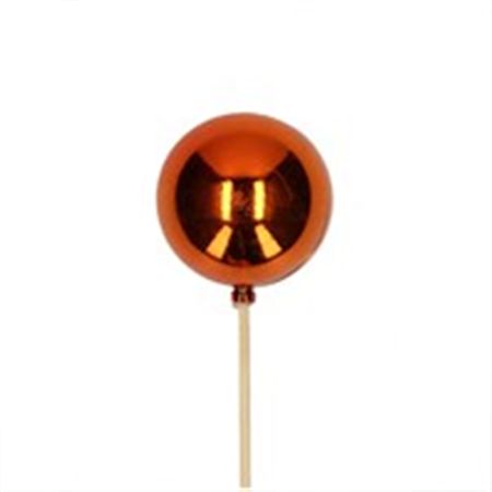 Pick Bauble 6cm Shiny Orange 50cm (Pack of 25 pieces)