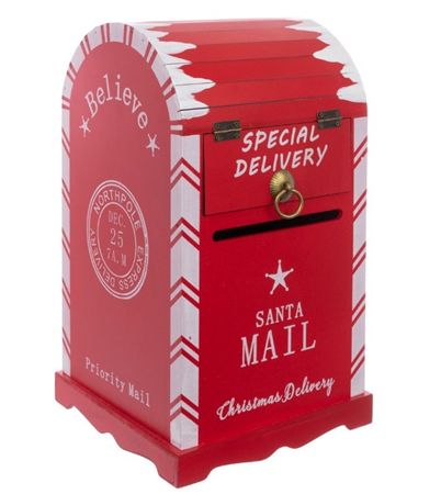 Wooden Santa Mailbox 40cm