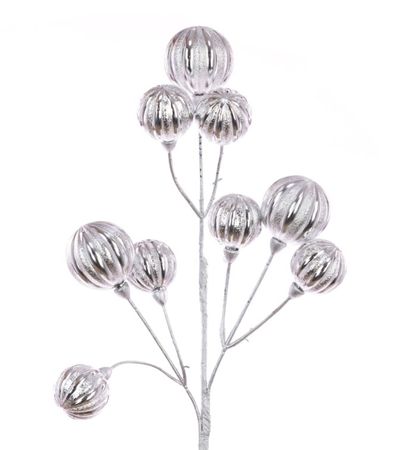 Bauble Spray Silver 51cm