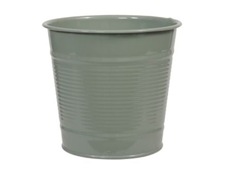 Metal Pot Shiny Eucalyptus 13x12cm