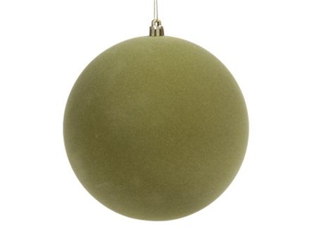 Bauble Flock Green 12cm