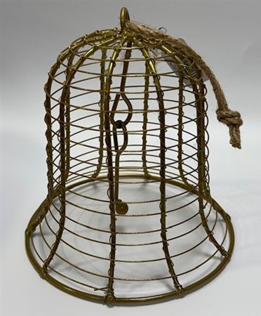 Metal Hanging Bell Gold 15x16cm