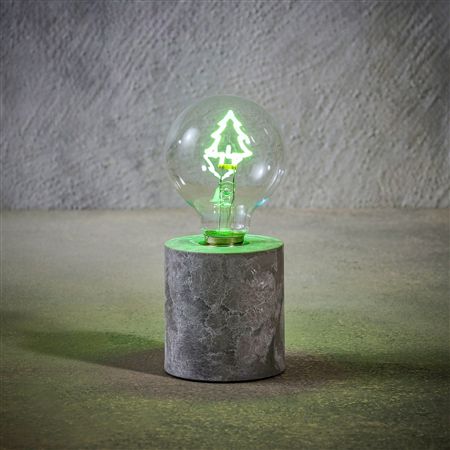 Table Lamp Tree Green Battery Timer 18x8cm