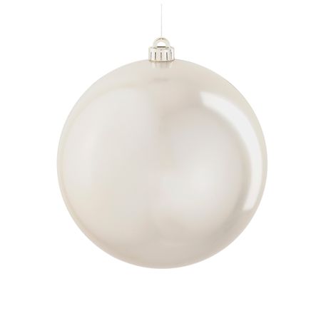 Bauble Unbreakable 15cm Pearl Cream X1  (PACK OF 2)