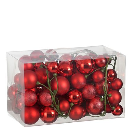 Garland Bauble Unbreakable Red 180cm
