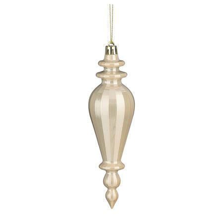 Hanging Finial Cream Pearl 16 X 5cm
