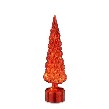 Battery X-mas Tree Rotatable Red 40x10cm