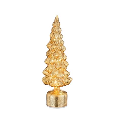 Battery X-mas Tree Rotatable Gold 39x13cm