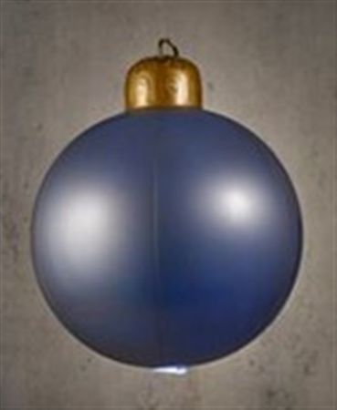 L E D Inflatable Bauble 40cm Silver