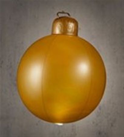 L E D Inflatable Bauble 40cm Gold