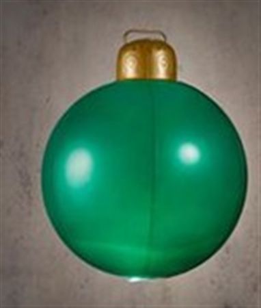 L E D Inflatable Bauble 60cm Green