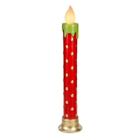 L E D Candle Red Battery 123x25cm