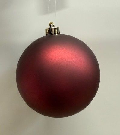 Bauble Unbreakable 15cm Matt D.red X1  (PACK OF 2)
