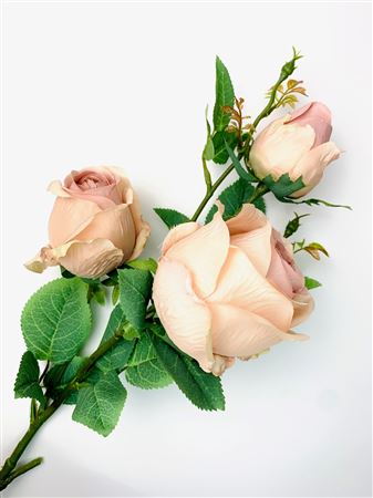 Artificial Rose Bud Bisque (PACK OF 2)