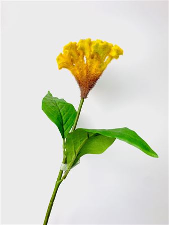 Artificial Celosia Spray Yellow