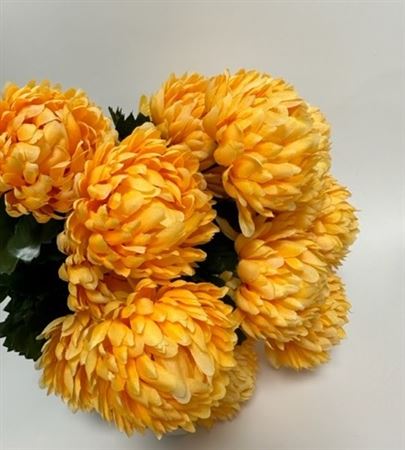 Artificial Chrysanth Bunch Apricot