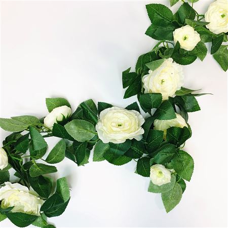 Artificial Garland Camellia 180cm Cream