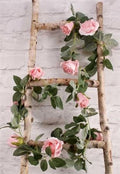 Artificial Garland Rose Pink 175cm