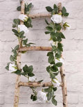 Artificial Garland Rose White 175cm