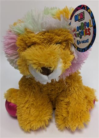 Soft Toy Colourful Plush Lion 28cm