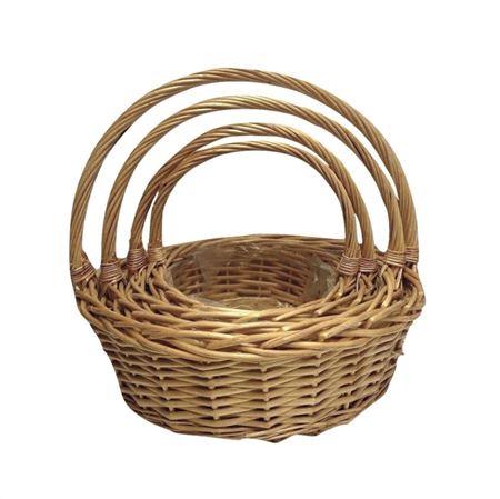 Basket Willow Set Round