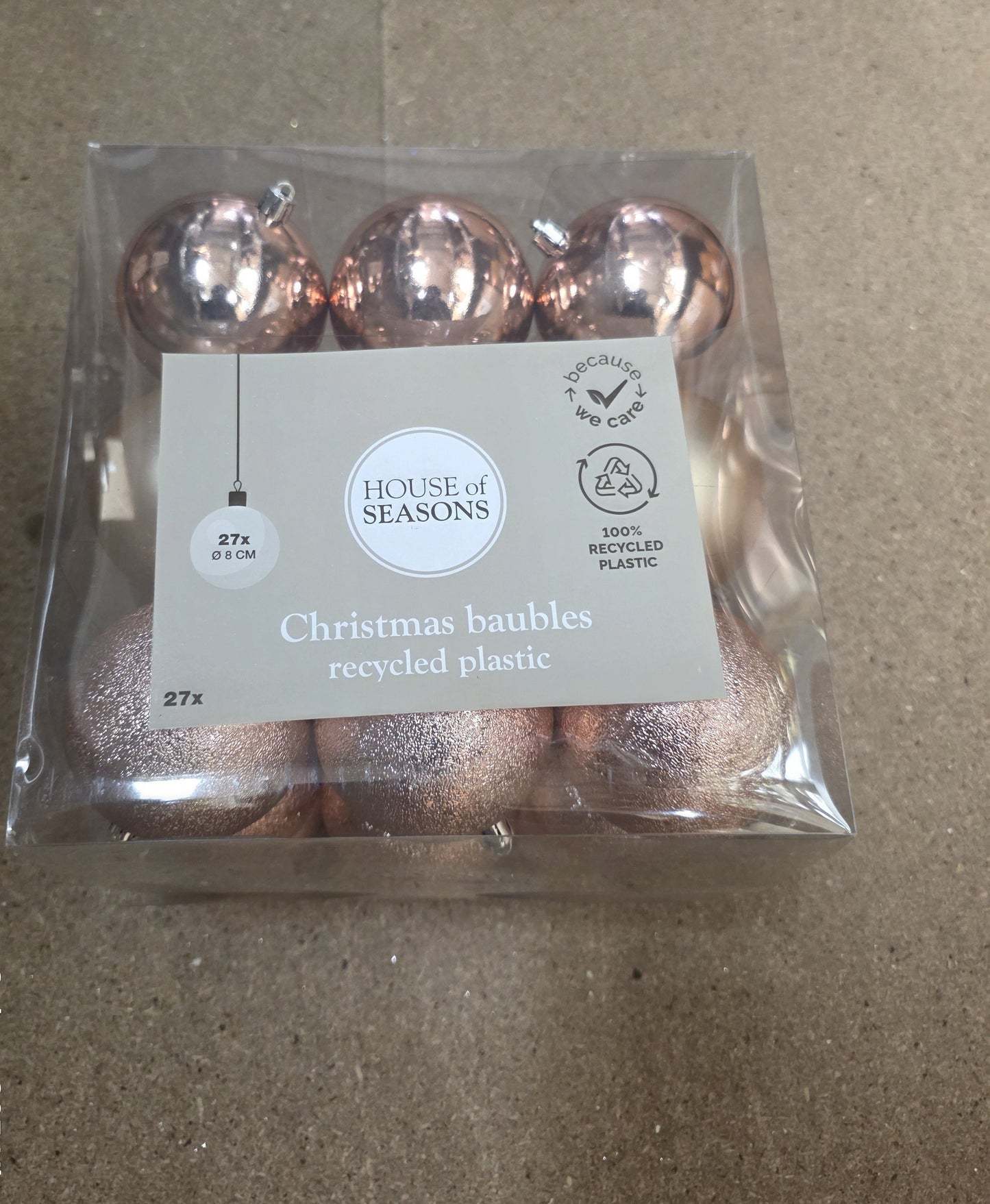 Bauble Unbreakable 8cm Pink X27